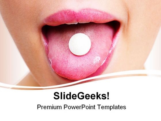 Taking Tablet Medical PowerPoint Backgrounds And Templates 1210