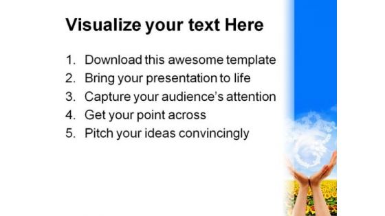 Talk To Divinity Nature PowerPoint Template 0910