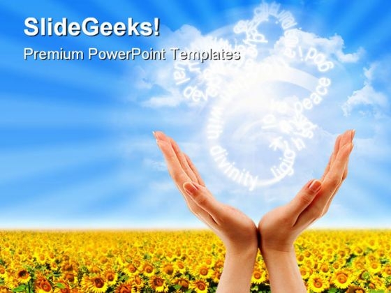 Talk To Divinity Nature PowerPoint Template 0910