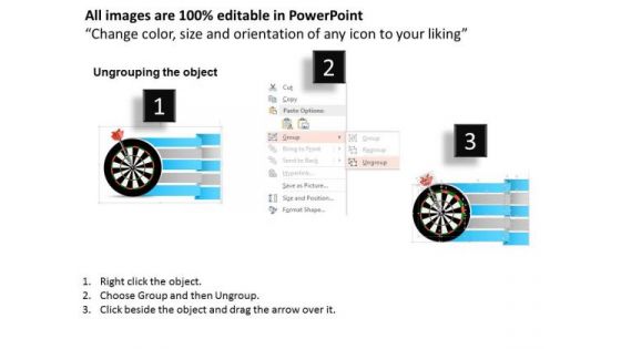 Target Board With Arrow For Sales Target Presentation Template