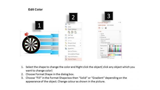 Target Board With Arrow For Sales Target Presentation Template