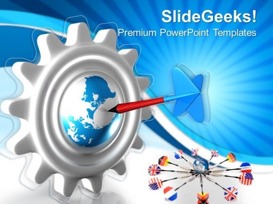 Targeted Earth Globe PowerPoint Templates And PowerPoint Themes 0612