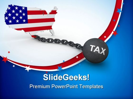 Tax Concept Americana PowerPoint Templates And PowerPoint Backgrounds 0611