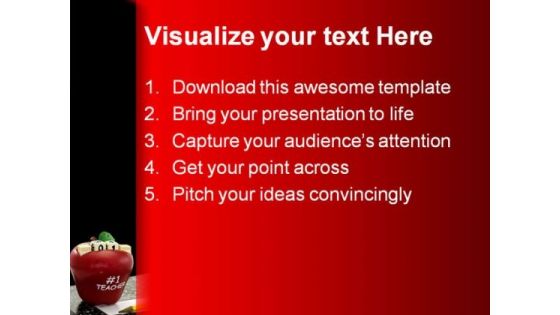 Teacher01 Education PowerPoint Template 0810