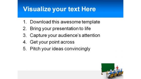 Teacher In Classroom Education PowerPoint Template 1110