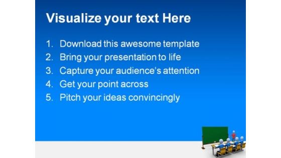 Teacher In Classroom Education PowerPoint Template 1110