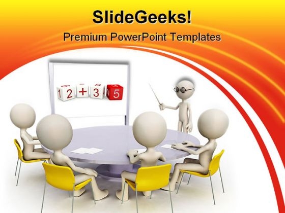 Teacher With Students Education PowerPoint Templates And PowerPoint Backgrounds 0311