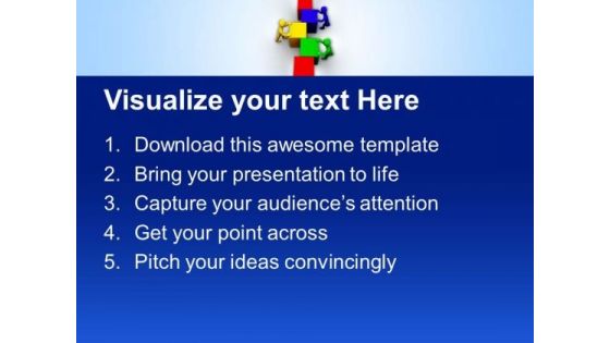 Team Arranges The Colorful Blocks PowerPoint Templates Ppt Backgrounds For Slides 0413
