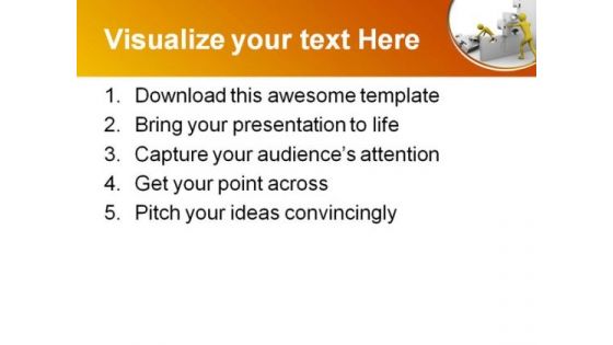Team Building Up A Jigsaw Construction PowerPoint Themes And PowerPoint Slides 0811