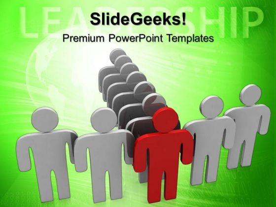 Team Follows Leader Leadership PowerPoint Templates And PowerPoint Themes 0612