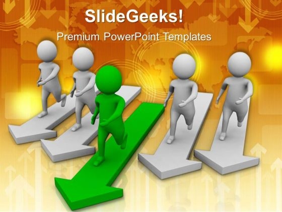 Team Follows The Leader Business Management PowerPoint Templates Ppt Backgrounds For Slides 0513