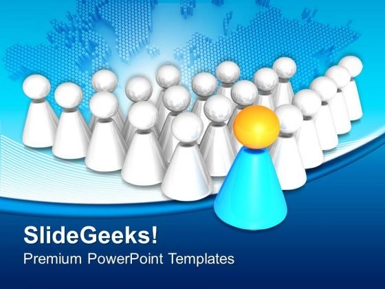 Team Follows The Leader Leadership Business PowerPoint Templates Ppt Backgrounds For Slides 0313
