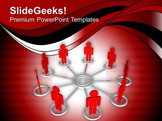 Team In Circle Business Teamwork Concept PowerPoint Templates Ppt Backgrounds For Slides 0413