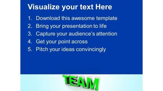 Team Is Key Factor Of Success PowerPoint Templates Ppt Backgrounds For Slides 0413