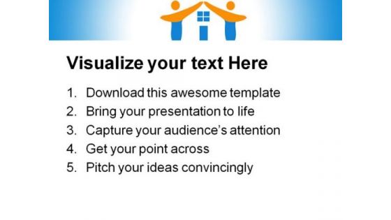 Team Made House Family PowerPoint Themes And PowerPoint Slides 0411