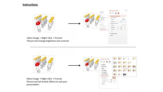 Team Of 3d Workers PowerPoint Templates