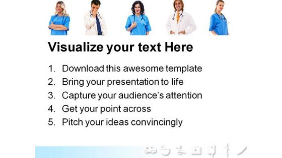 Team Of Doctors Hospitality PowerPoint Templates And PowerPoint Backgrounds 0811