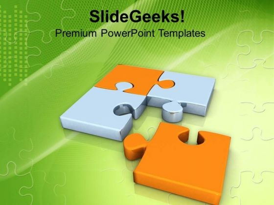 Team Of Puzzles Leadership Business Strategy PowerPoint Templates Ppt Backgrounds For Slides 0313