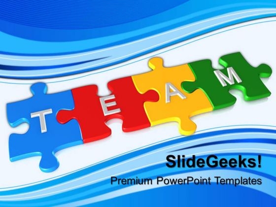 Team Puzzle Or Jigsaws PowerPoint Templates And PowerPoint Themes 0612