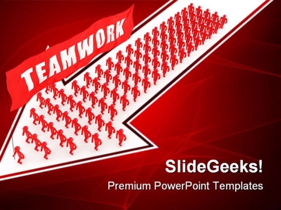 Team Walking Business PowerPoint Themes And PowerPoint Slides 0311