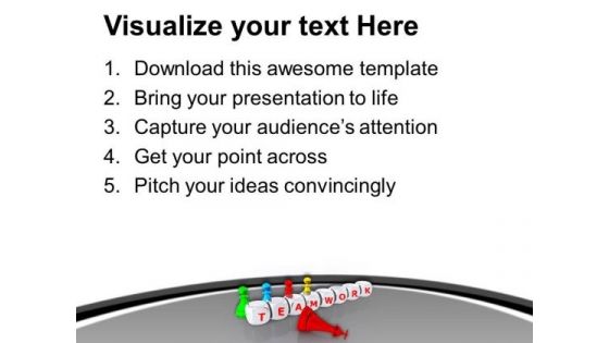 Team Work Leading To Success Winner PowerPoint Templates Ppt Backgrounds For Slides 0313