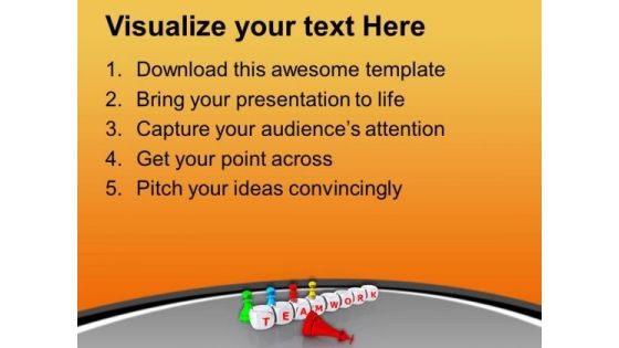 Team Work Leading To Success Winner PowerPoint Templates Ppt Backgrounds For Slides 0313