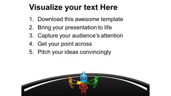 Team Working Together To Combine Puzzles PowerPoint Templates Ppt Backgrounds For Slides 0413