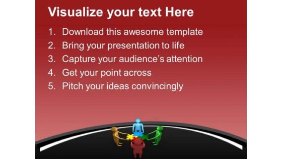 Team Working Together To Combine Puzzles PowerPoint Templates Ppt Backgrounds For Slides 0413