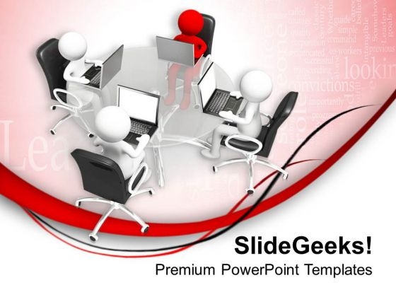 Team Working Together With Leadership Concept PowerPoint Templates Ppt Backgrounds For Slides 0413