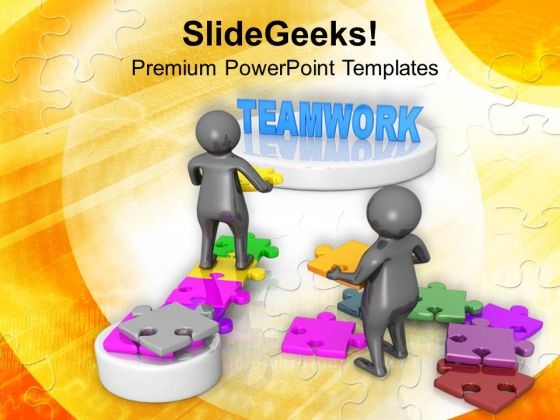 Teams To Make Path For Teamwork PowerPoint Templates Ppt Backgrounds For Slides 0713