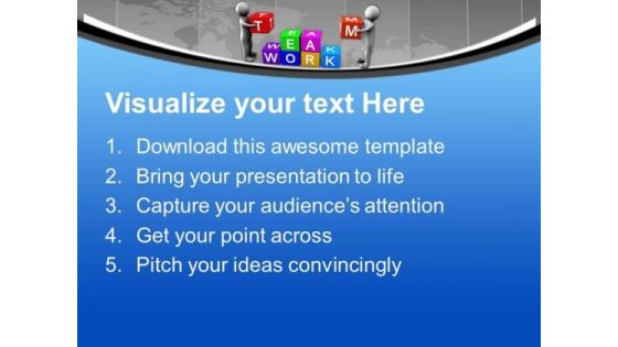 Teamwork Can Resolve All Issuses PowerPoint Templates Ppt Backgrounds For Slides 0613