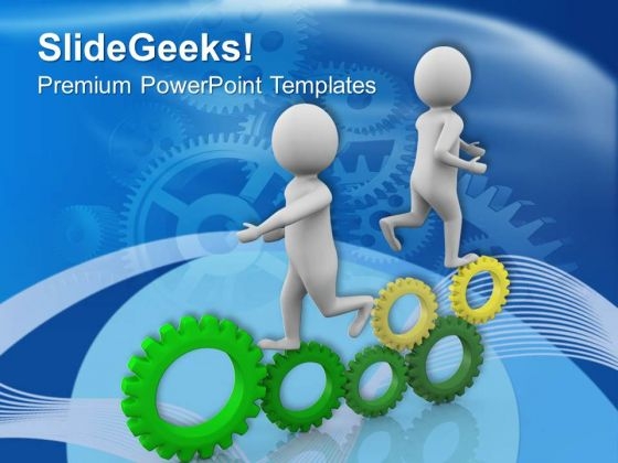 Teamwork Concept To Develop Business Efficiency PowerPoint Templates Ppt Backgrounds For Slides 0513