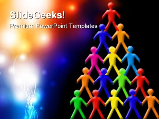 Teamwork People PowerPoint Template 1010