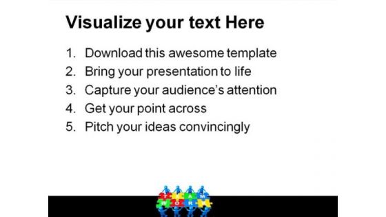 Teamwork Puzzles Leadership PowerPoint Themes And PowerPoint Slides 0811