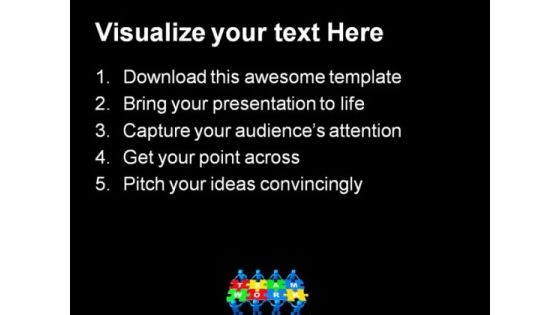 Teamwork Puzzles Leadership PowerPoint Themes And PowerPoint Slides 0811