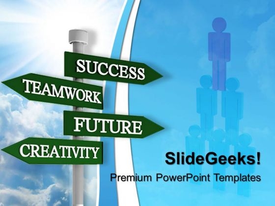Teamwork Signpost01 Success PowerPoint Templates And PowerPoint Themes 0512