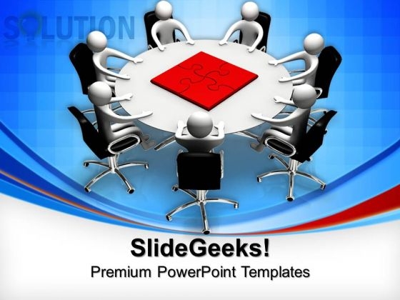 Teamwork Solution Puzzle Pieces Business PowerPoint Templates And PowerPoint Themes 0712