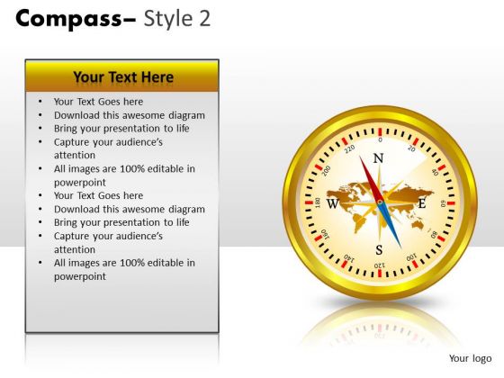 Technology Compass 2 PowerPoint Slides And Ppt Diagram Templates