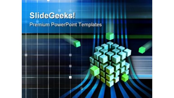 Technology Cubes Business PowerPoint Template 0810