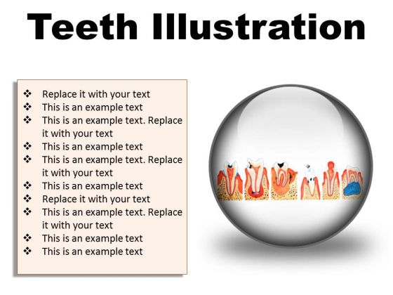 Teeth Illustration Dental PowerPoint Presentation Slides C