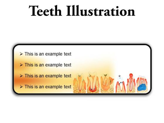 Teeth Illustration Dental PowerPoint Presentation Slides R