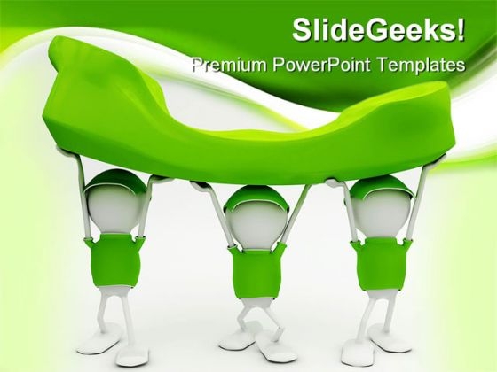 Telecoms Customer Team Services PowerPoint Templates And PowerPoint Backgrounds 0211