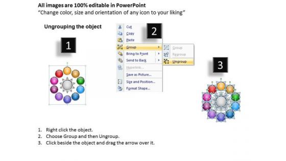 Templates Download Diverging Processes Arrows Network Software PowerPoint