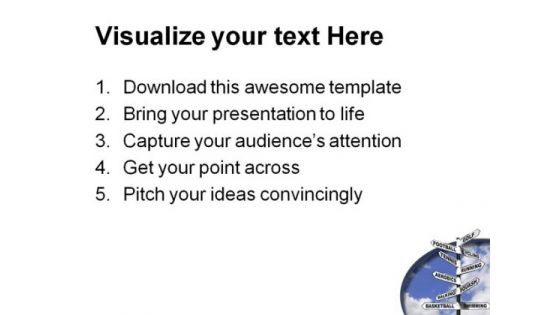 Ten Ways To Exercise Sports PowerPoint Themes And PowerPoint Slides 0911