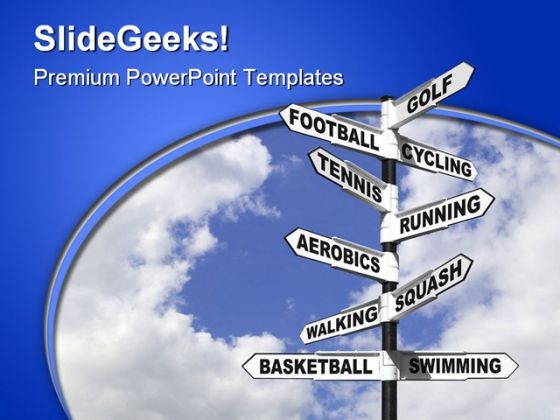 Ten Ways To Exercise Sports PowerPoint Themes And PowerPoint Slides 0911