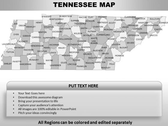Tennessee PowerPoint Maps