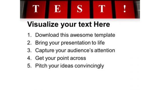 Test Word On Keyboard Computer PowerPoint Templates And PowerPoint Themes 1112