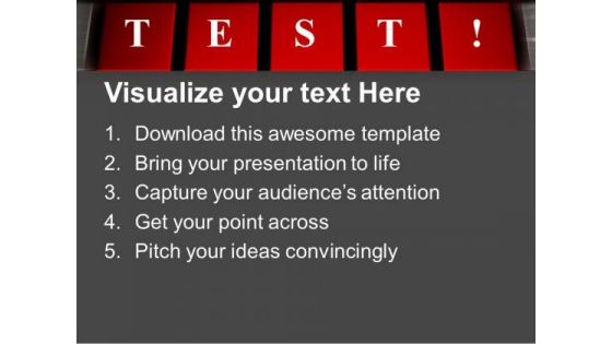 Test Word On Keyboard Computer PowerPoint Templates And PowerPoint Themes 1112
