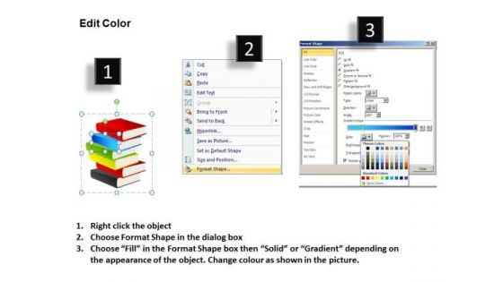 Textbook Books Stacked PowerPoint Slides And Ppt Diagram Templates