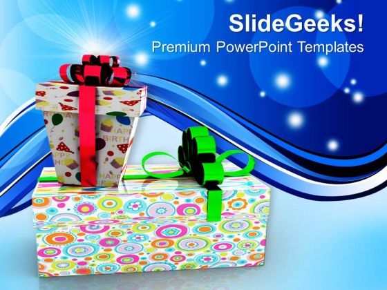 Textured Gift Pack For Special Occasion PowerPoint Templates Ppt Backgrounds For Slides 0413